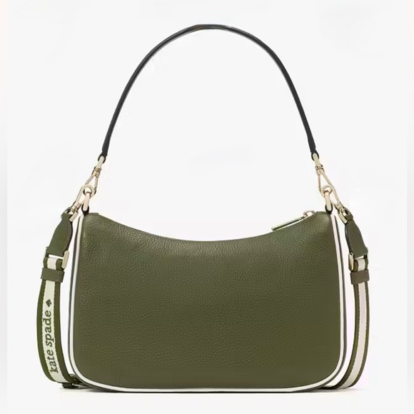 Kate Spade Olive Green Shoulder Bag with Pouch - Picture 2 of 3